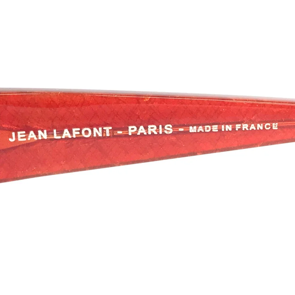 Jean Lafont Eyeglasses Frames CAMILLE 649 Polished Red Oval Full Rim 53-16-135